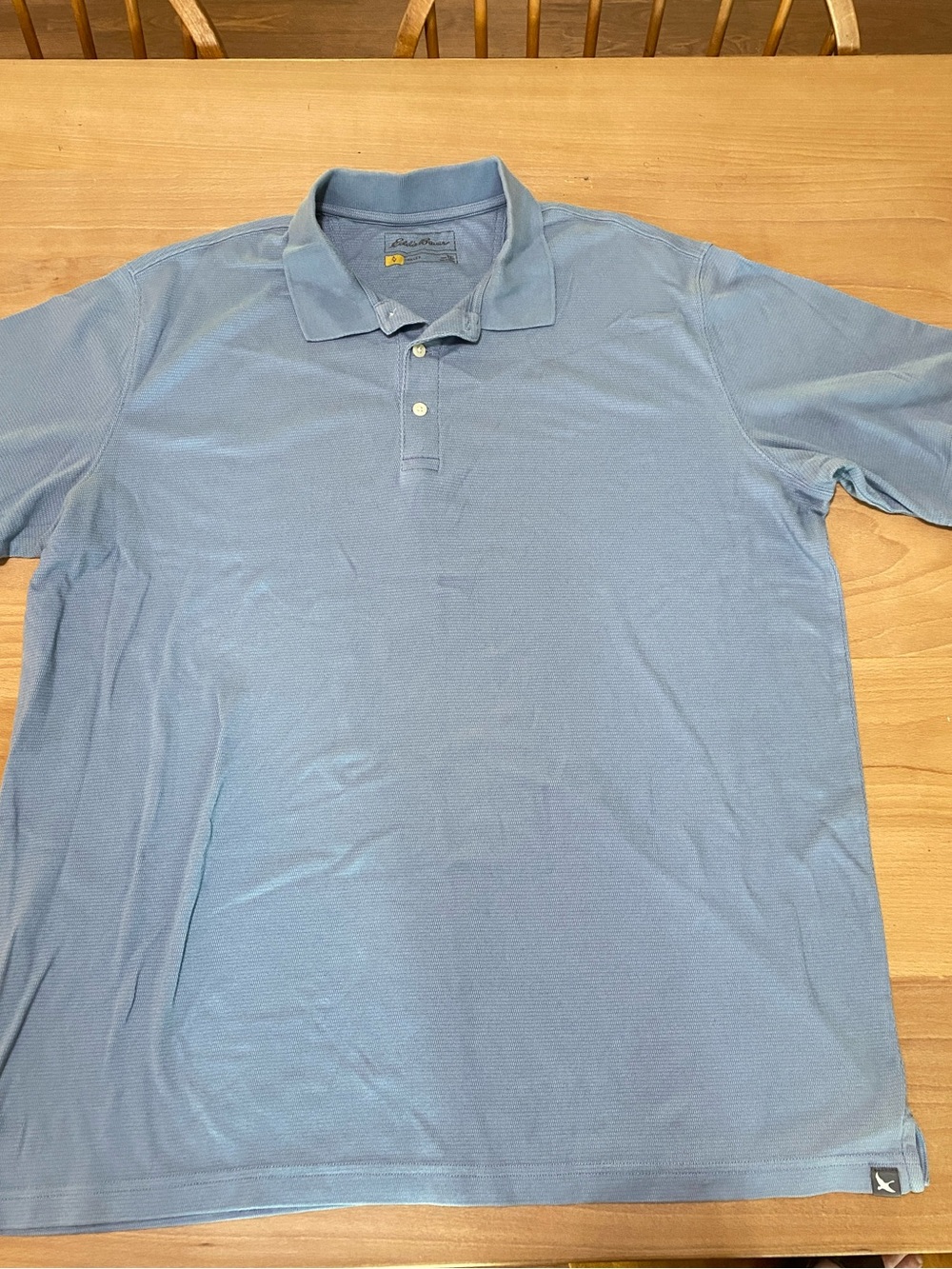 Eddie Bauer Travex XLT Men's Blue Polo Shirt Travel